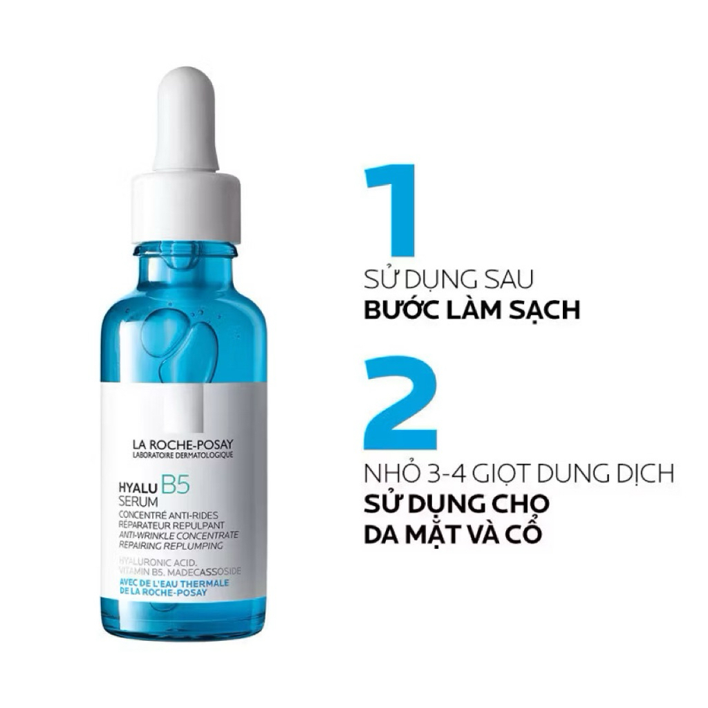 La Roche-Posay Hyalu B5 Serum Phục Hồi Da Cấp Ẩm Giảm Nhăn 30ml ⭐ (khuyên dùng)