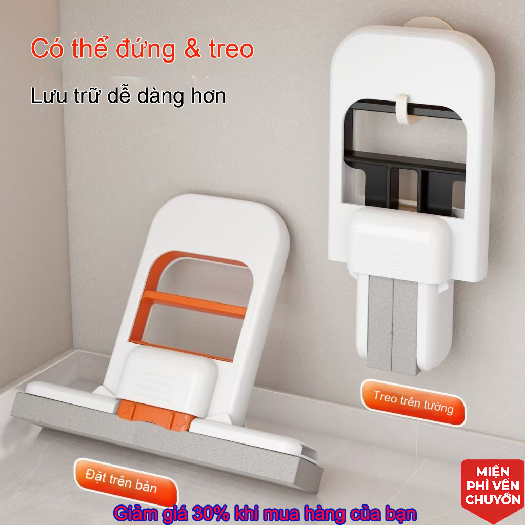 Cây Lau Nhà Tự Vắt Mini Cầm Tay｜Lau Sàn, Lau Kính Đa Năng｜Không Cần Chạm Tay