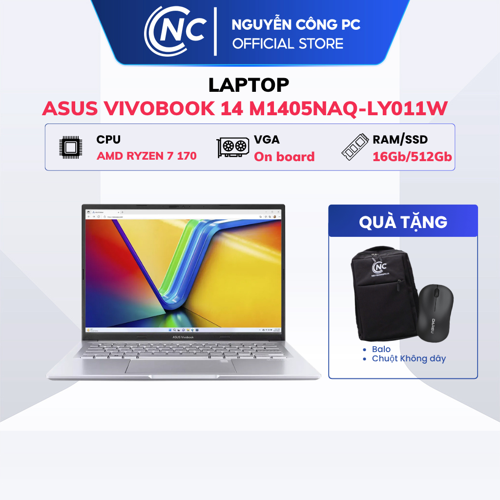 Laptop Asus Vivobook 14 M1405NAQ-LY011W (AMD Ryzen 7 170 | 16GB | 512GB ...