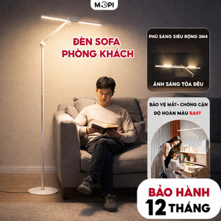 Đèn cây sofa phòng khách, đèn phòng đứng Mopi Light bóng LED điều chỉnh đa chiều, bảo vệ mắt, ánh sáng không nhấp nháy