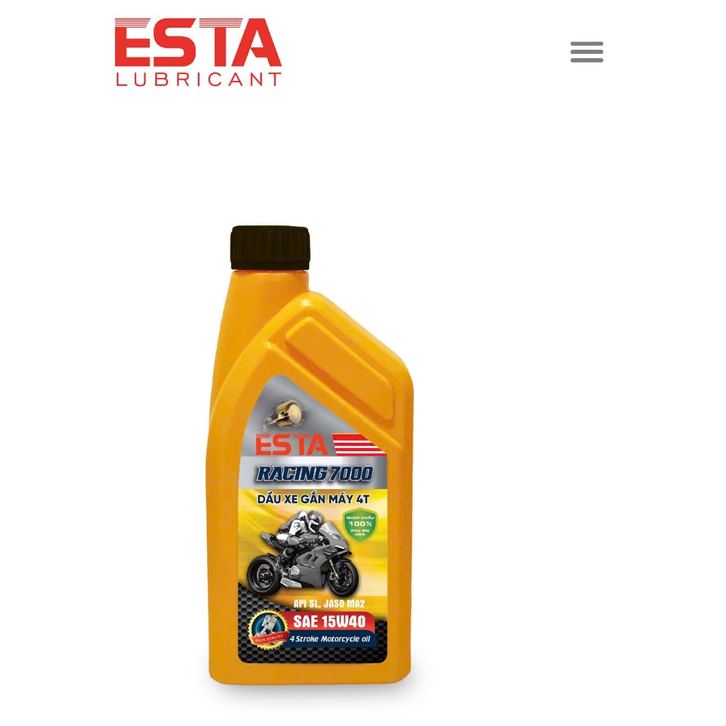 DẦU XE GẮN MÁY ESTA – RACING 7000 API SL / SAE 15W40