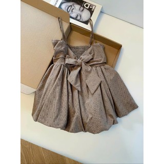 (Hàng Mới Về) Áo 2 Dây Nơ Ngực Dáng Baybydoll Style Hàn Siêu Xinh