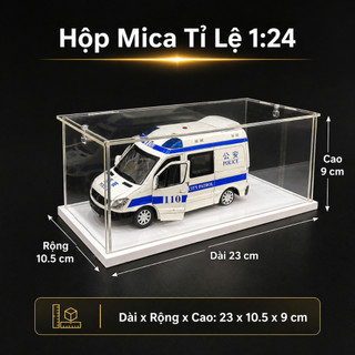 [1 HỘP LẺ] Hộp Mica Trưng Bày Xe Mô Hình Tỉ Lệ 1:64 1:32 1:24 1:18 Tủ Mica Trong Suốt Dày Cao Cấp Đẹp Chống Bụi Bày Oto