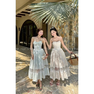 [HAN’S STORE] VÁY CORSET FORM DÀI LUMI HOA NHÍ PHỐI REN 2 DÂY PHONG CÁCH VINTAGE (ẢNH THẬT)