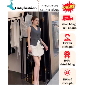 Set Áo Gile Xám Mix Chân Váy Trắng Bồng Xinh Thanh Lịch Hàn Quốc Xinh Xắn Chuẩn Style
