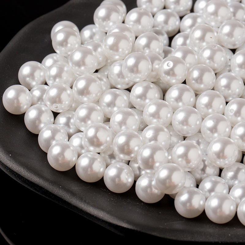 Combo 100g Hạt Ngọc Trai Giả Ngọc Trai Nhựa Abs Viên Tròn Có Lỗ Xâu Phụ Kiện Trang Trí Size 8mm Và 10mm DUHA 028