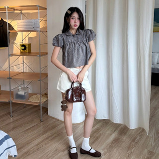 NAVIE - Áo babydoll NINA cổ bèo tay phồng thời trang nữ