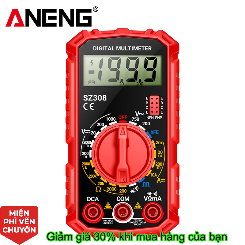 Bút Thử Điện Đồng Hồ Vạn Năng Đồng Hồ Đo Điện Ampe Kìm Mini Kỹ Thuật Số Đa Chức Năng Bảo Trì Điện