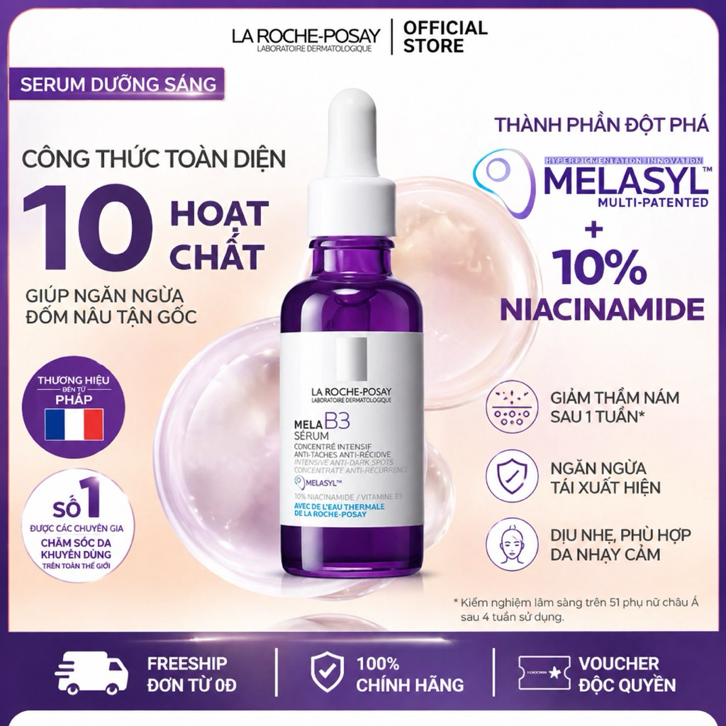 Serum La Roche Posay Mela B3 Giảm Thâm Nám Dưỡng Sáng Da 30ml