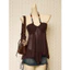 Áo Yếm Nữ Y2K Boho Vintage Nâu – Tank Top Babydoll Dáng Xòe Đính Hạt, Nhún Ngực, Buộc Dây Sexy Đi Biển