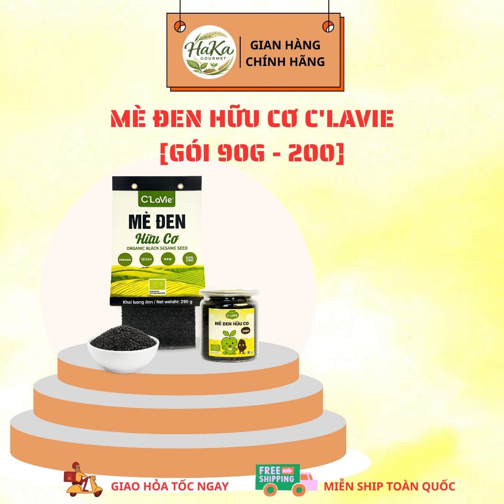 Mè Đen Hữu Cơ C’LaVie [Gói 200g - Hũ 90g]