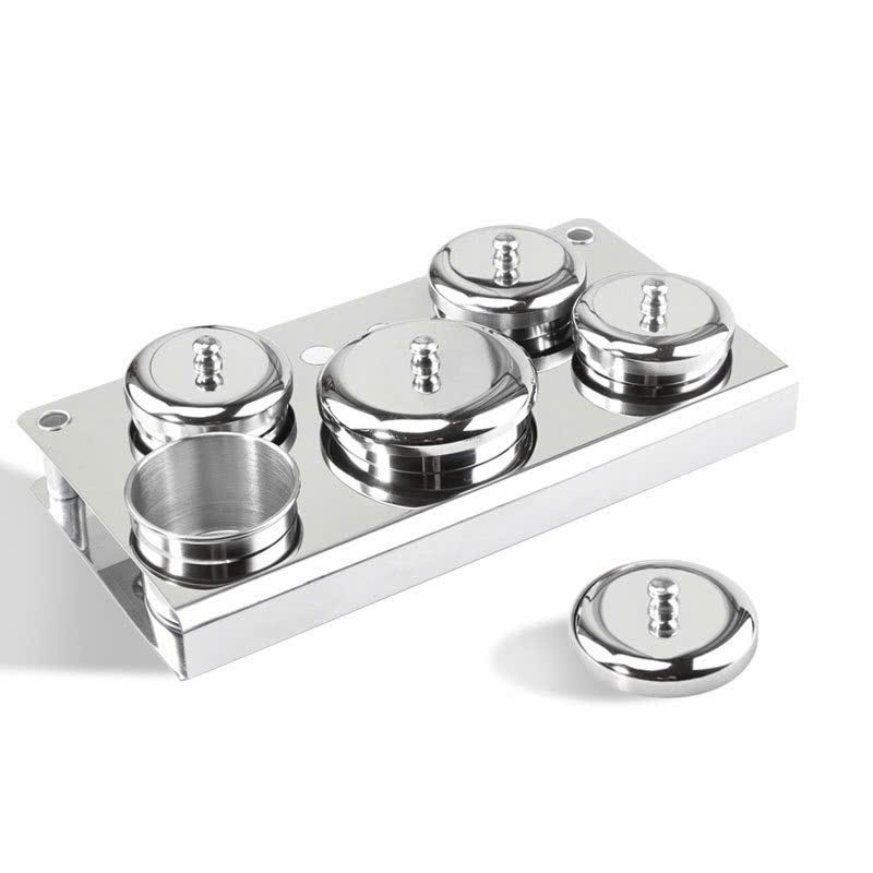 [GIÁ TỐT] Bộ 5 nồi inox đựng lưu huỳnh và bột tiện lợi chuyên dụng làm nail