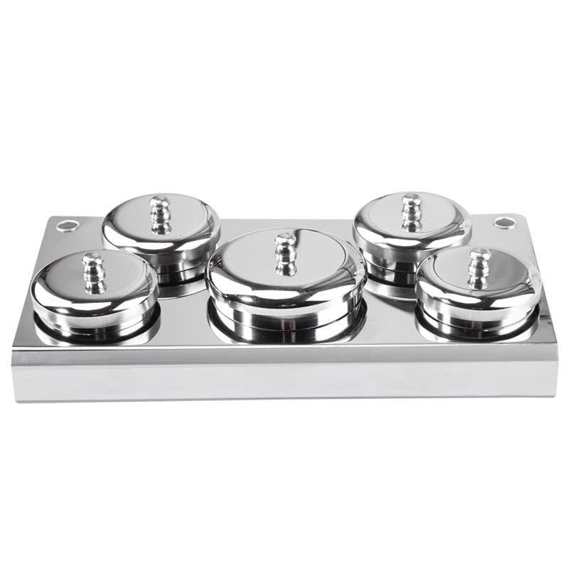 [GIÁ TỐT] Bộ 5 nồi inox đựng lưu huỳnh và bột tiện lợi chuyên dụng làm nail