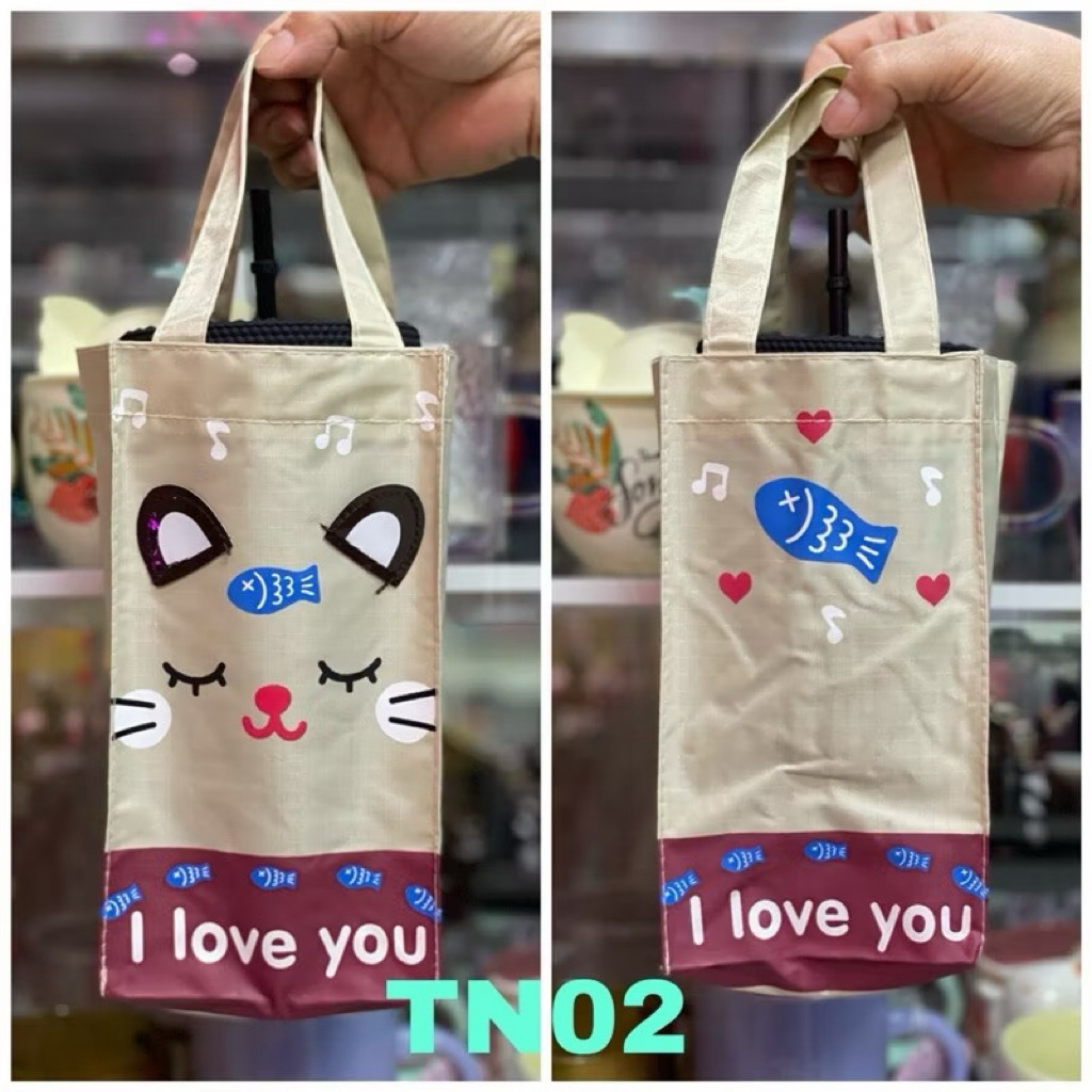 Túi đựng Bình , ly giữ nhiêt bằng  vải canvas đựng vừa 500ML-1000ML