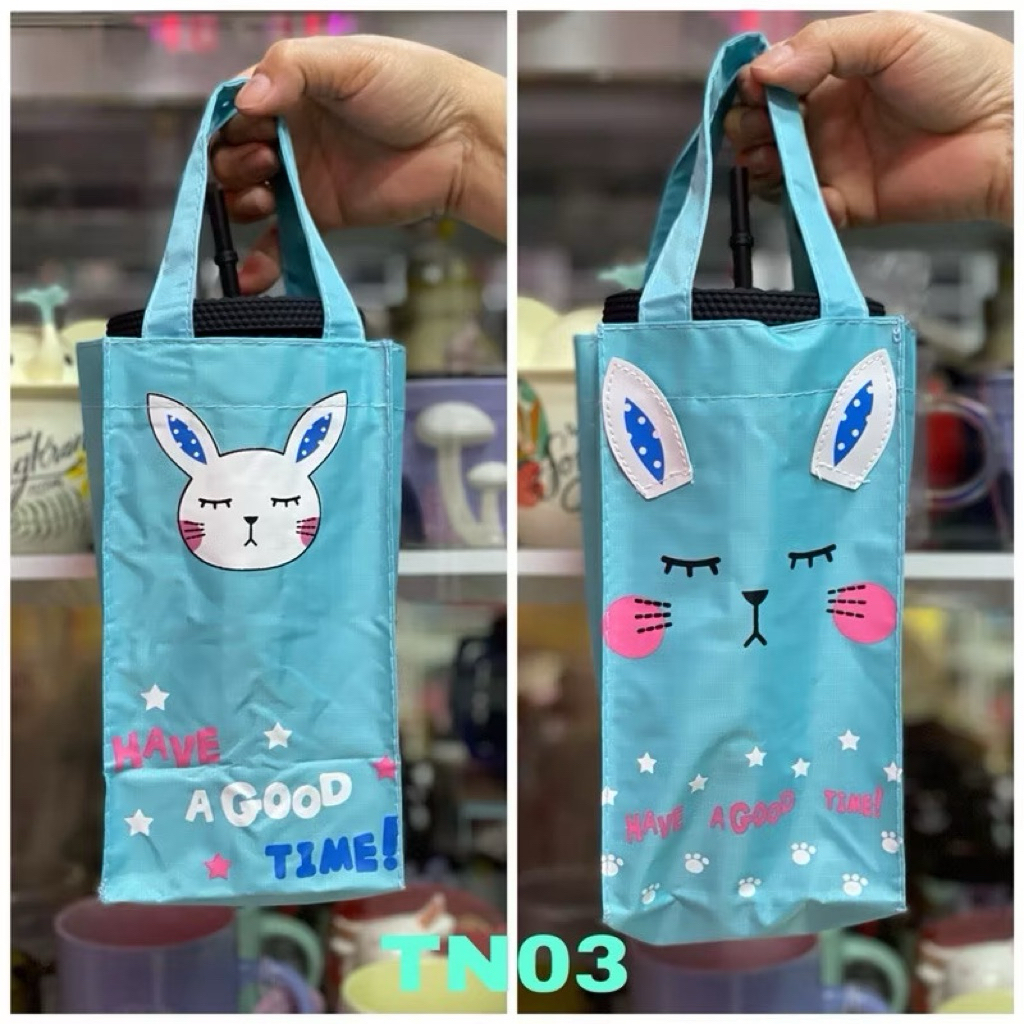 Túi đựng Bình , ly giữ nhiêt bằng  vải canvas đựng vừa 500ML-1000ML