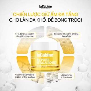 [Hàng công ty] Kem Dưỡng Ẩm, Giảm Nếp Nhăn Lacabine 5x Pure Hyaluronic Cream 50ml