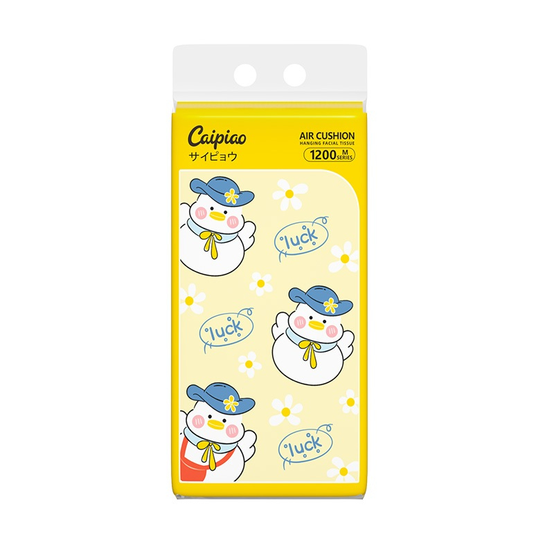 Khăn Giấy Treo Tường Caipiao 1200 Tờ/Bịch | Combo 5 Bịch Giấy Rút 4 Lớp Siêu Dai, Mềm Mịn, Dùng Ướt Không Rách