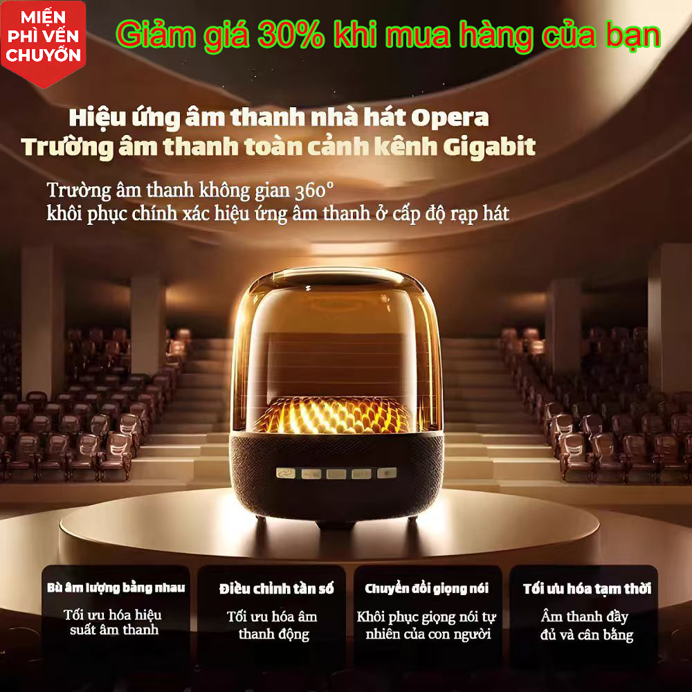 LOA BLUETOOTH GLASS 5 MINI | Âm Thanh Rạp Hát | IPX6 | Pin 12 Giờ | Dành Cho Tiệc Tùng, Du Lịch