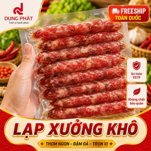 Lạp xưởng Dung Phát – Đặc sản Bình Định OCOP 3 sao, thơm ngon đậm vị - Nhiều nạc, ít mỡ