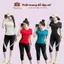 Bộ thể thao tập gym, yoga aerobic áo cộc tay quần lửng chất thun lạnh mẫu mới