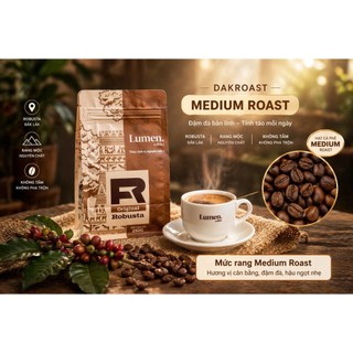 [MEDIUM] Cà Phê Robusta Lumen – Đậm Sâu, Hậu Dài, Thơm – Rang Mộc Nguyên Chất