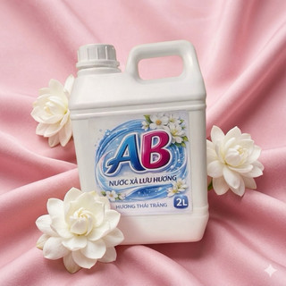 Combo 2 Can Nước Xả Vải AB 2L Mềm Vải Giữ Hương Thơm Suốt Ngày Dài Phù Hợp Giặt Tay Giặt Máy