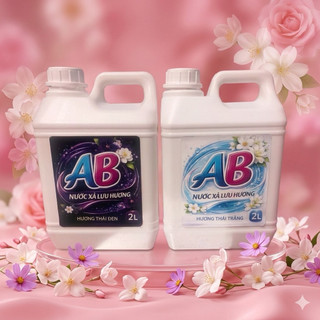 Combo 2 Can Nước Xả Vải AB 2L Mềm Vải Giữ Hương Thơm Suốt Ngày Dài Phù Hợp Giặt Tay Giặt Máy