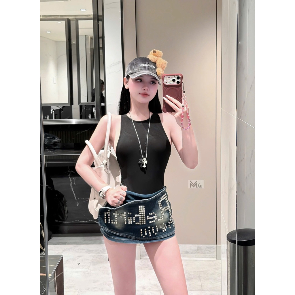 Áo bodysuit ba lỗ mix đồ siu đẹp