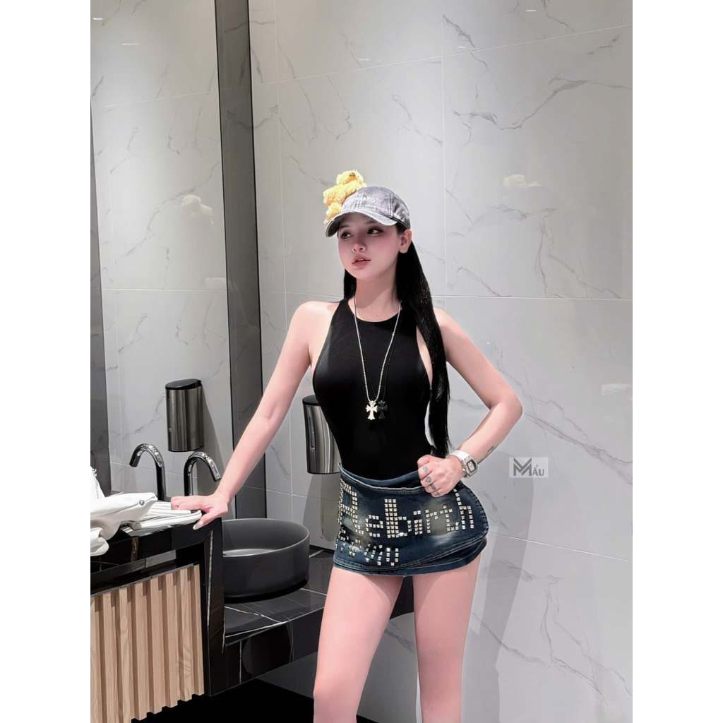 Áo bodysuit ba lỗ mix đồ siu đẹp