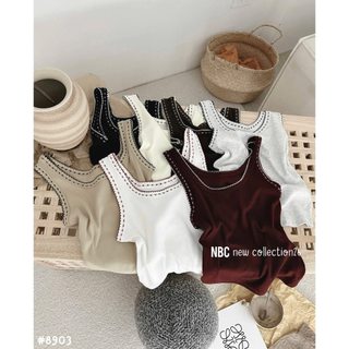 Áo 2 dây viền chỉ 8903 co giãn