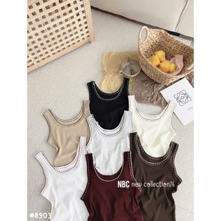 Áo 2 dây viền chỉ 8903 co giãn
