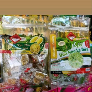 Combo 2 túi kẹo dừa non Hồng Vân ( 1 kẹo dừa non lá dứa 500g & 1 kẹo dừa non sầu riêng 500g ) - đặc sản Bến Tre