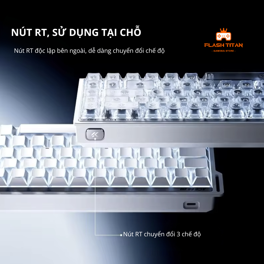 Bàn Phím Cơ Gaming Mchose ACE68 V2 HE Có Rapid Trigger - Nâng cấp 8k Polling Rate - RT 0.001mm  Dùng Chơi Game FPS | BigBuy360 - bigbuy360.vn