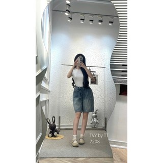 Quần Sooc Jean Ngố Nữ Buộc Dây QCCC Cao Cấp