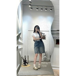Quần Sooc Jean Ngố Nữ Buộc Dây QCCC Cao Cấp