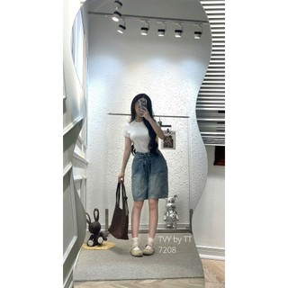 Quần Sooc Jean Ngố Nữ Buộc Dây QCCC Cao Cấp