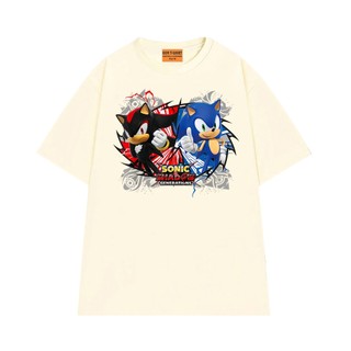 Áo Thun Hoạt Hình NGỐ TEE Nhím Sonic và Nhím Shadow Vải Cotton Cao Cấp Thoáng Mát Form Rộng