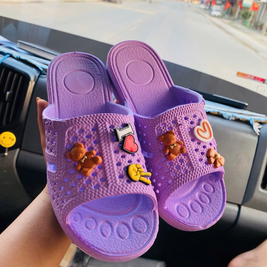 Dép tổ ong nam nữ quốc dân đủ màu siêu trẻ nhẹ trẻ trung kèm sticker siêu đáng yêu, thích hợp cho mùa hè đi biển