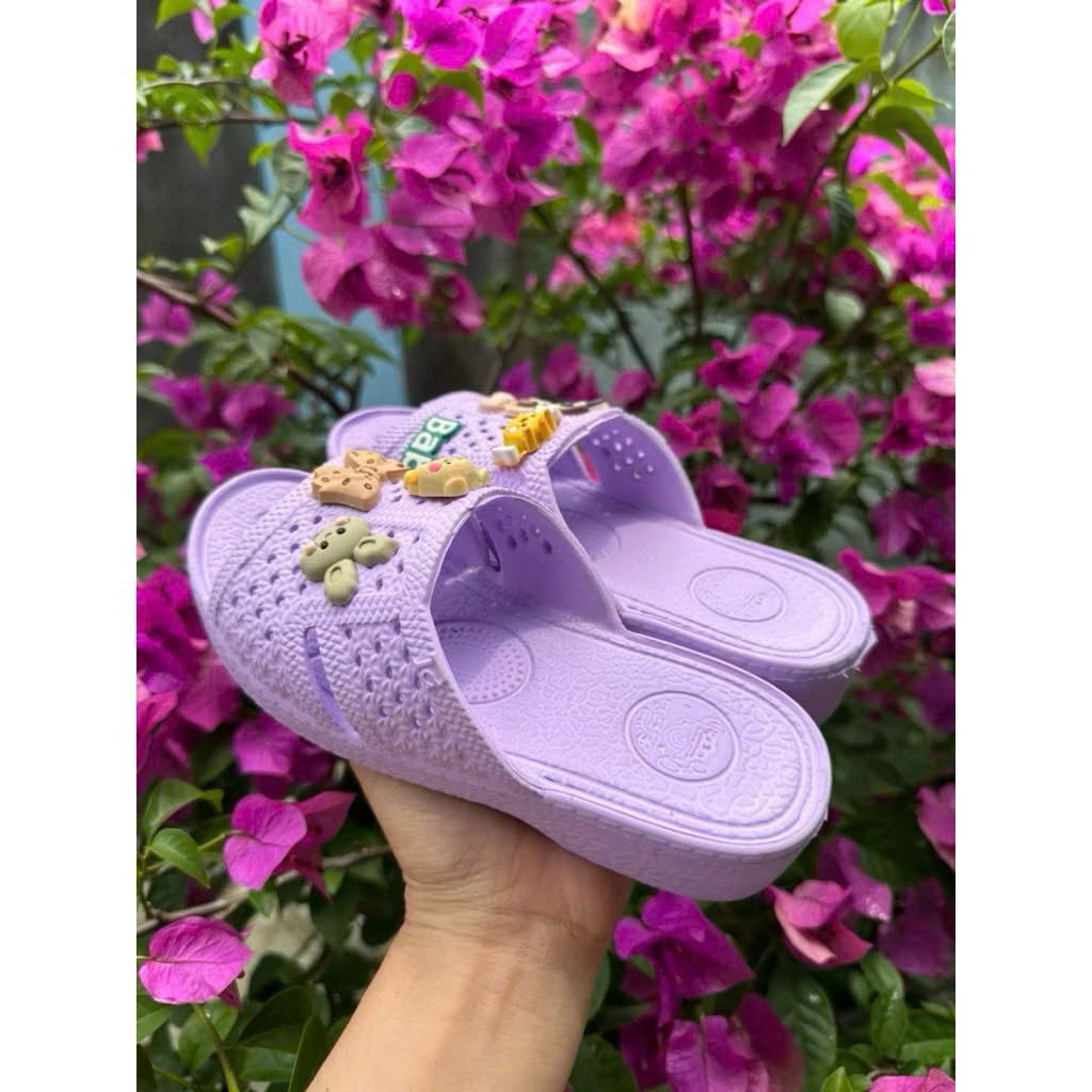 Dép tổ ong nam nữ quốc dân đủ màu siêu trẻ nhẹ trẻ trung kèm sticker siêu đáng yêu, thích hợp cho mùa hè đi biển