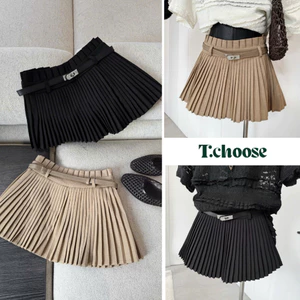 Chân váy ngắn xếp ly kèm belt 928 TCHOOSE