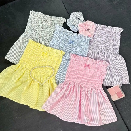 Áo nhún sọc xinh xinh #tiktok Phương Bán Áo Nhún