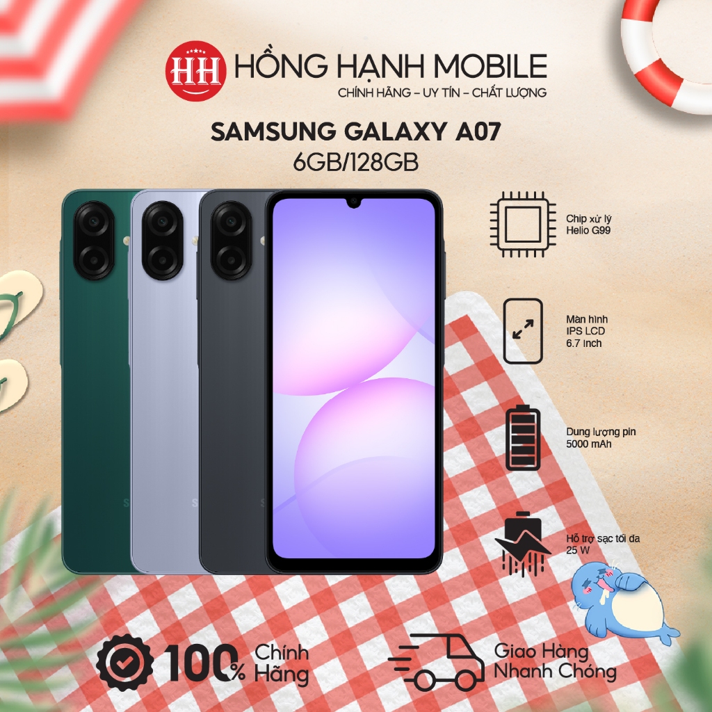 Điện Thoại Samsung Galaxy A07 6GB/128GB – Hàng Chính Hãng