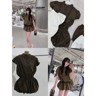 ĐẦM VÁY SÁT NÁCH BỒNG BÍ DÁNG NGẮN NÂU BE NỮ