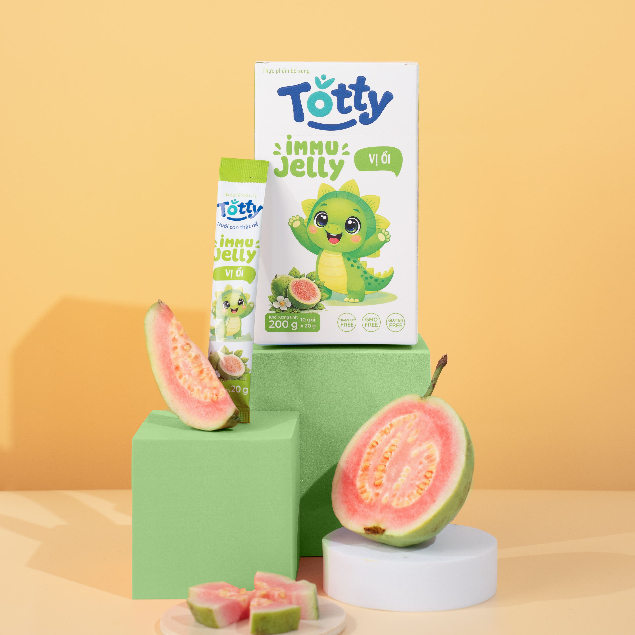 [Thực Phẩm Bổ Sung] Thạch Trái Cây Cho Bé Totty Immu Jelly Vị Ổi, Bổ Sung L-Lysine, Kẽm, Vitamin D3 Dạng Thạch Mềm Dễ Ăn