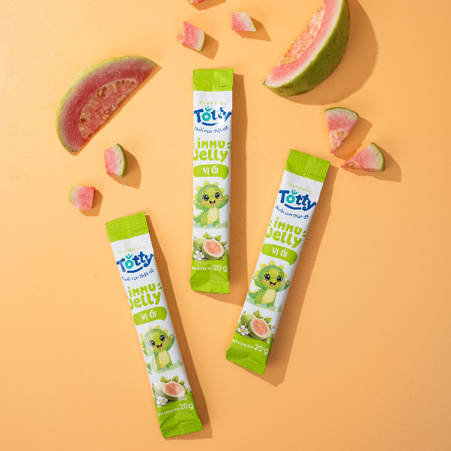 [Thực Phẩm Bổ Sung] Thạch Trái Cây Cho Bé Totty Immu Jelly Vị Ổi, Bổ Sung L-Lysine, Kẽm, Vitamin D3 Dạng Thạch Mềm Dễ Ăn