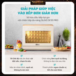 [CHÍNH HÃNG] Nồi Chiên Hấp Hơi Nước Đa Năng OLIVO SF20 PRO – Inox 304, Dung Tích Lớn-NGUYENCOOK