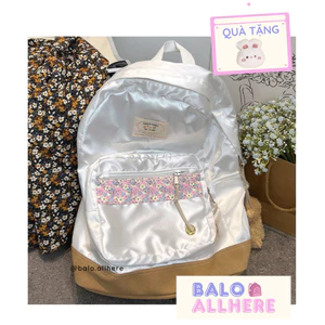 BaLo (XINHXINH) [ORDER] Balo Cặp Sách Đi Học Nữ Họa Tiết Hoa Vintage BL291