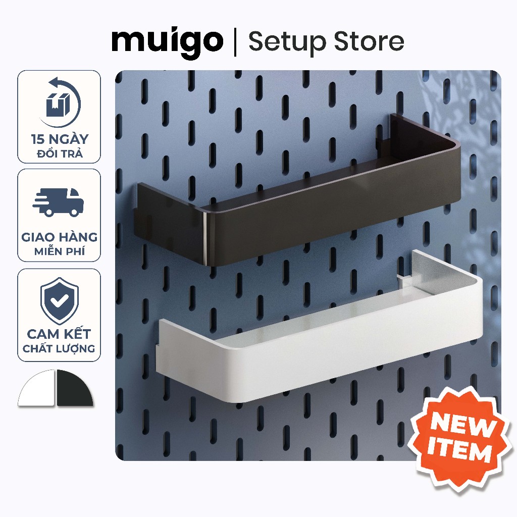 Kệ khay cao tháo lắp cho bảng Pegboard | Phụ Kiện Pegboard Đa Năng