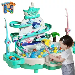 Bộ Đồ Chơi Câu Cá Cầu Trượt Mô Hình Thác Nước Có Đèn Có Nhạc Vui Nhộn HAPPYKIDS