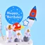 - Set Cắm Giấy Du Hành Vũ Trụ - Trang Trí Bánh Sinh Nhật Bánh Kem DUHA 071